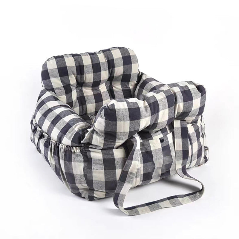 RoadTrip Pet Bolster - Pet Car Seat-Single-Plaid-State of Style