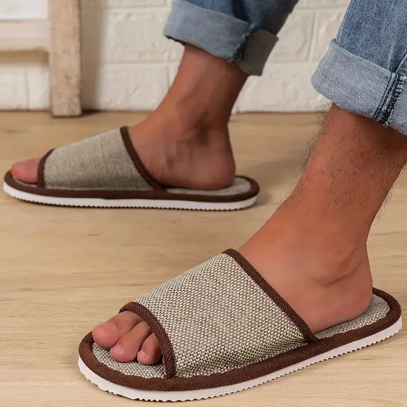 Rob - Mesh Comfort Pantoffels-Lichtbruin-37-38-State of Style