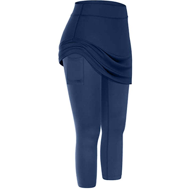 Rock leggings with practical side pockets – Mireille-Wine red-S-State of Style