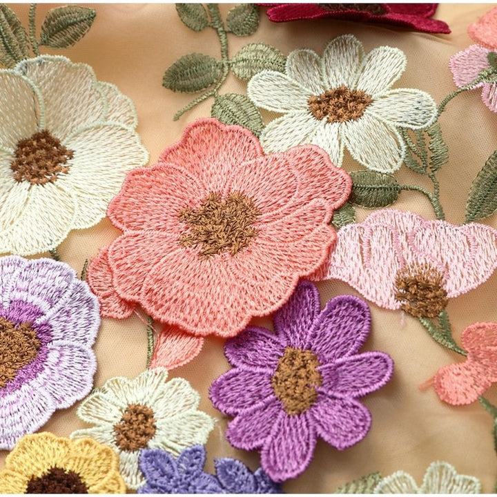 Romantic Flower Dress with Fine Details - Isabella-Pink-S-State of Style