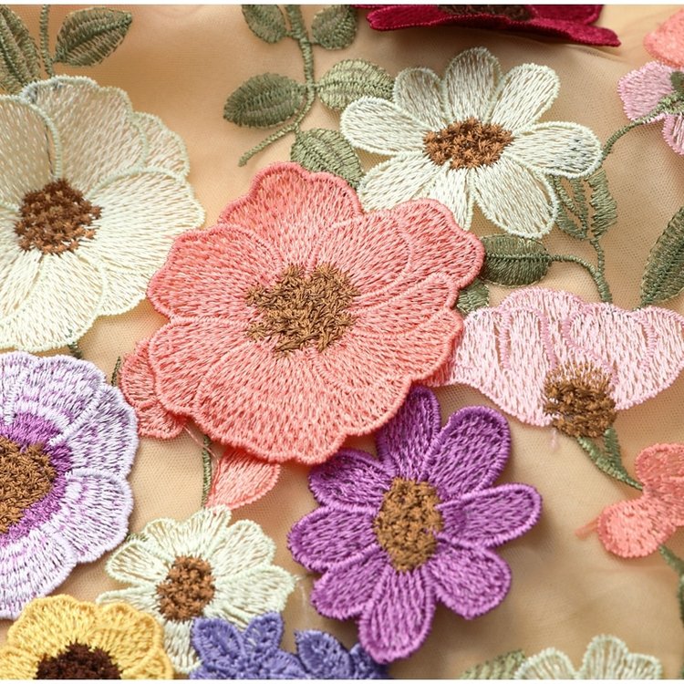 Romantic Flower Dress with Fine Details - Isabella-Pink-S-State of Style