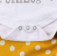 Baby outfit with text & ruffled bottoms – Autumn Magic set