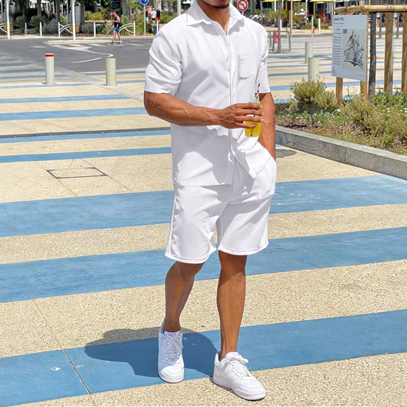 Ronan | Men's Summer Set – Lightweight & Stylish for Warm Days-White-M-State of Style