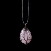 Rose Quartz Drop Necklace - Amelisse-State of Style