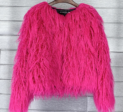 Elegant women's faux fur coat – Soraya