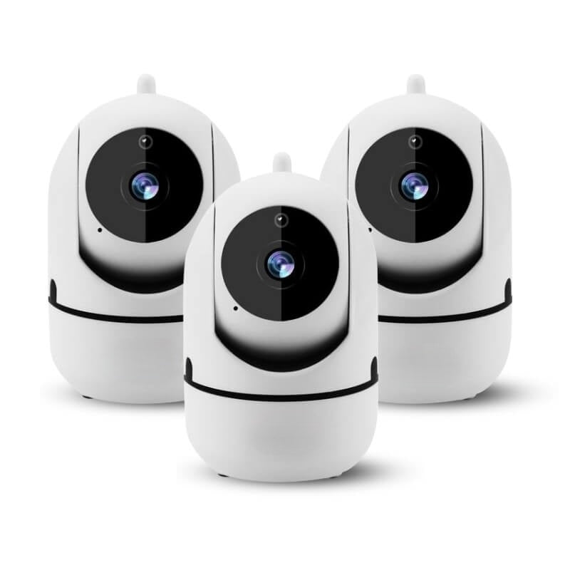 Rotating WiFi Indoor Camera – HomeView Mini-White-3 Pack-State of Style