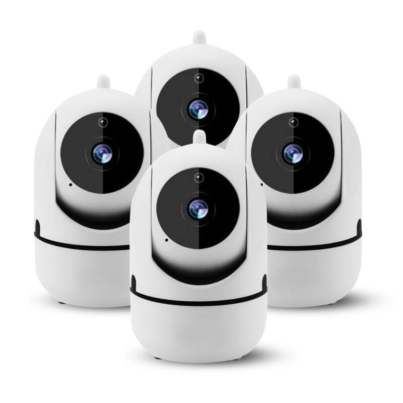 Rotating WiFi Indoor Camera – HomeView Mini-White-4 Pack-State of Style