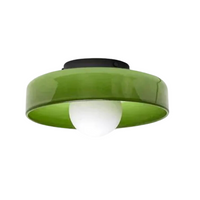 Round Ceiling Lamp with Stylish Functionality - LumiSphere-D25 × H15 cm-Green-State of Style