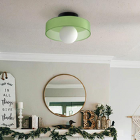 Round Ceiling Lamp with Stylish Functionality - LumiSphere-D25 × H15 cm-Orange-State of Style
