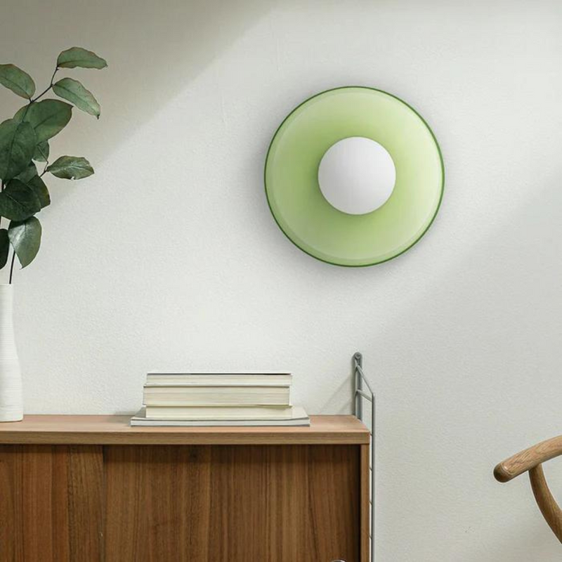 Round Ceiling Lamp with Stylish Functionality - LumiSphere-D25 × H15 cm-Orange-State of Style