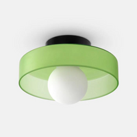 Round Ceiling Lamp with Stylish Functionality - LumiSphere-D25 × H15 cm-Orange-State of Style