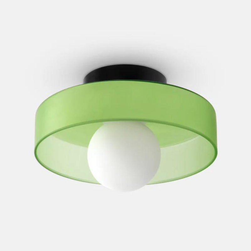 Round Ceiling Lamp with Stylish Functionality - LumiSphere-D25 × H15 cm-Orange-State of Style