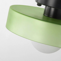 Round Ceiling Lamp with Stylish Functionality - LumiSphere-D25 × H15 cm-Orange-State of Style