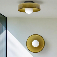 Round Ceiling Lamp with Stylish Functionality - LumiSphere-D25 × H15 cm-Orange-State of Style