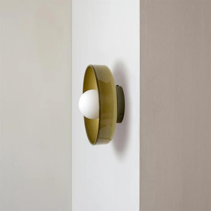 Round Ceiling Lamp with Stylish Functionality - LumiSphere-D25 × H15 cm-Orange-State of Style