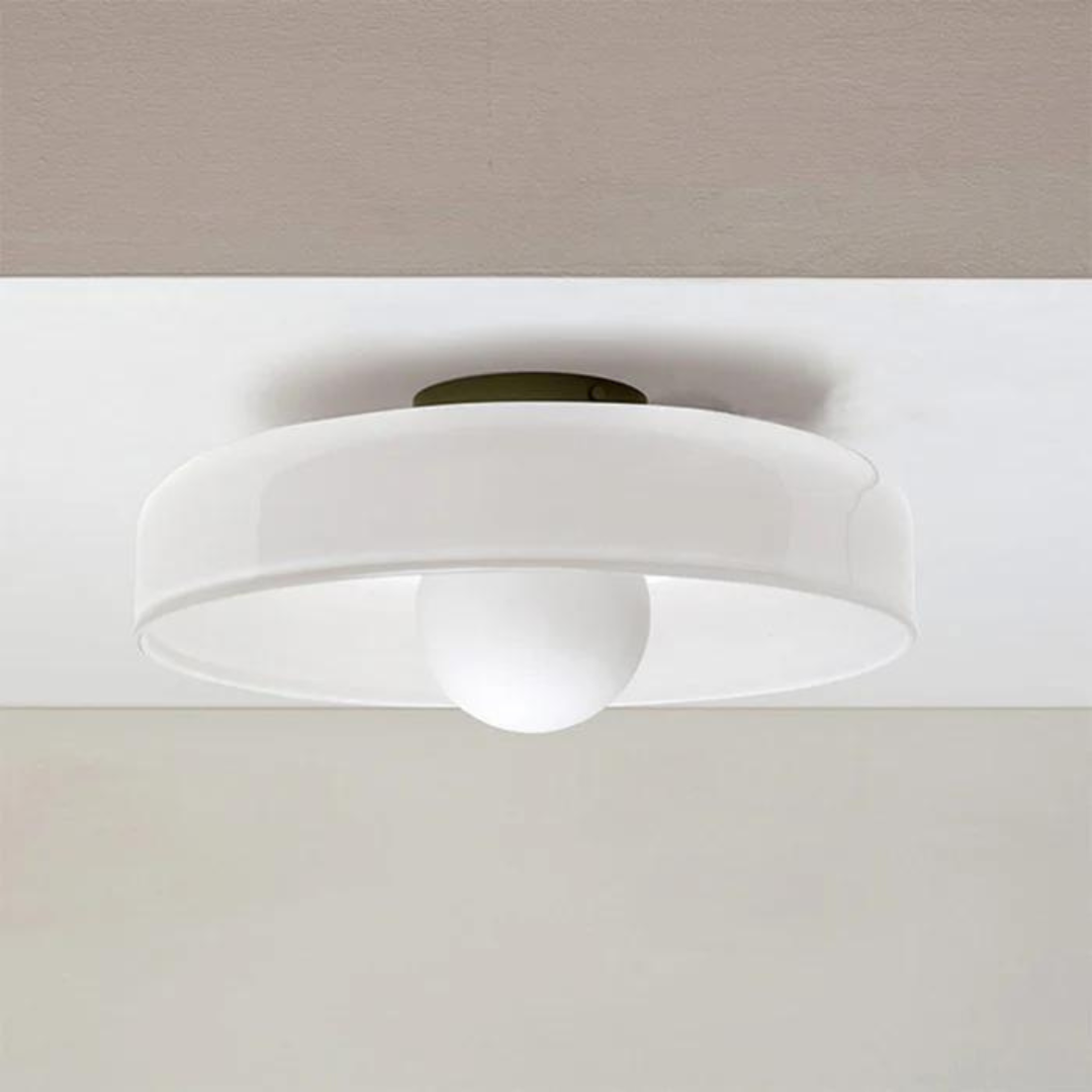 Round Ceiling Lamp with Stylish Functionality - LumiSphere-D25 × H15 cm-Orange-State of Style