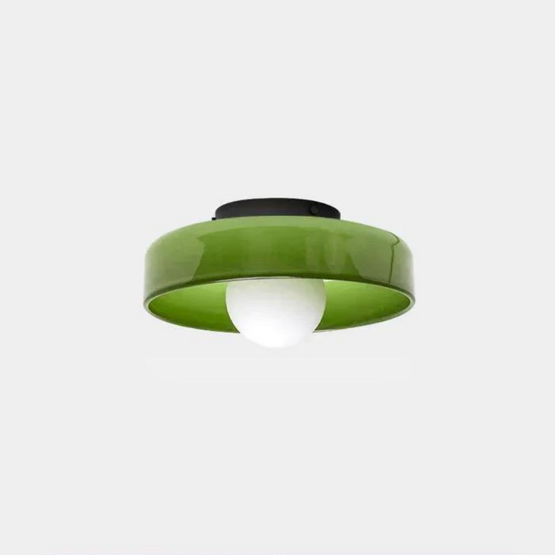 Round Ceiling Lamp with Stylish Functionality - LumiSphere-D25 × H15 cm-Orange-State of Style