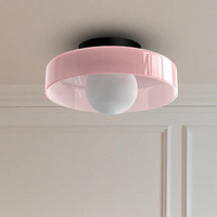 Round Ceiling Lamp with Stylish Functionality - LumiSphere-D25 × H15 cm-Orange-State of Style