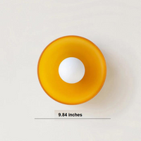 Round Ceiling Lamp with Stylish Functionality - LumiSphere-D25 × H15 cm-Orange-State of Style