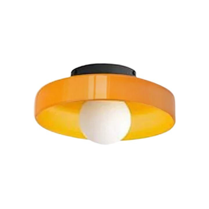 Round Ceiling Lamp with Stylish Functionality - LumiSphere-D25 × H15 cm-Orange-State of Style