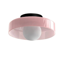 Round Ceiling Lamp with Stylish Functionality - LumiSphere-D25 × H15 cm-Pink-State of Style