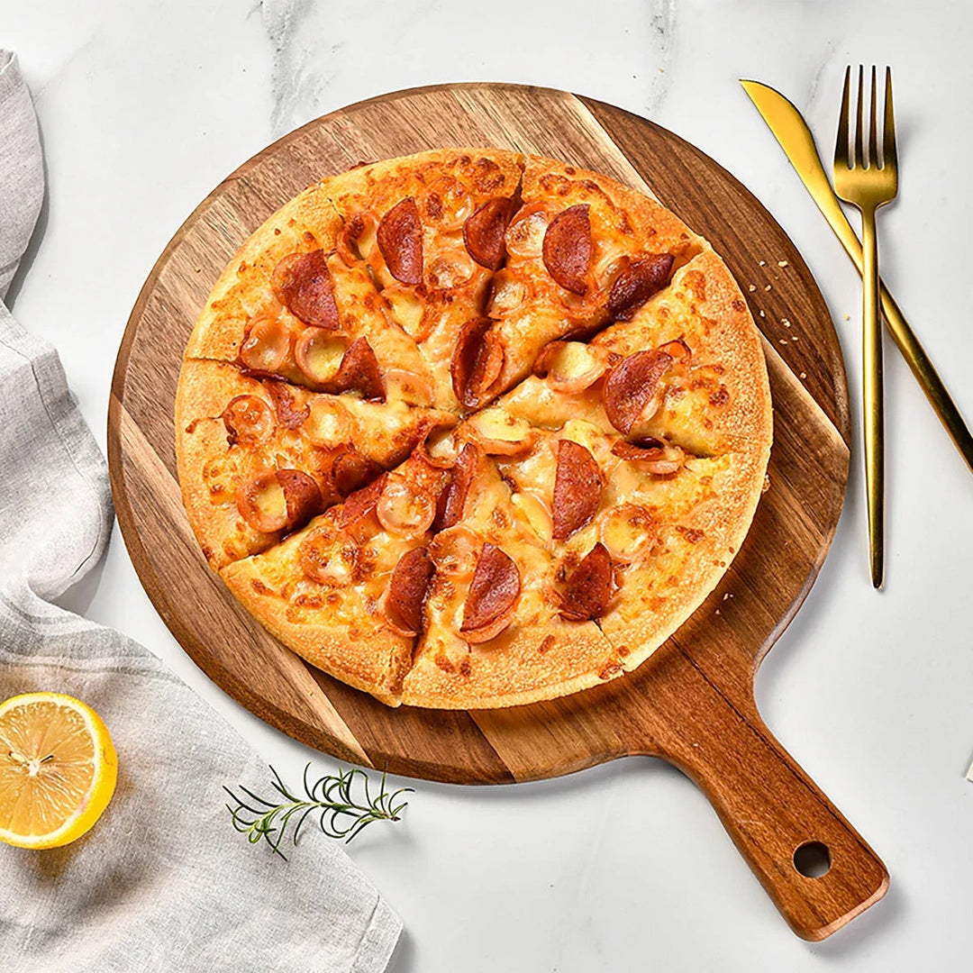 Round Cutting and Serving Board made of Acacia Wood - Sienna-State of Style