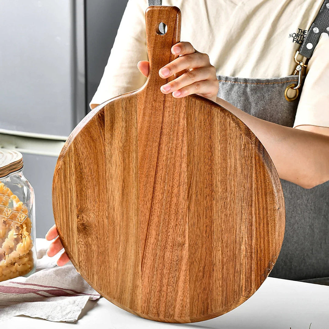 Round Cutting and Serving Board made of Acacia Wood - Sienna-State of Style