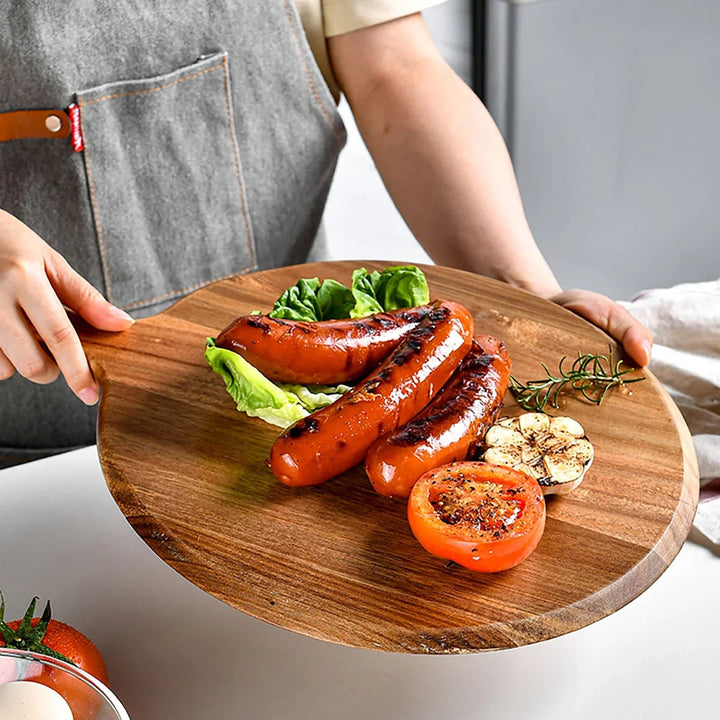 Round Cutting and Serving Board made of Acacia Wood - Sienna-State of Style