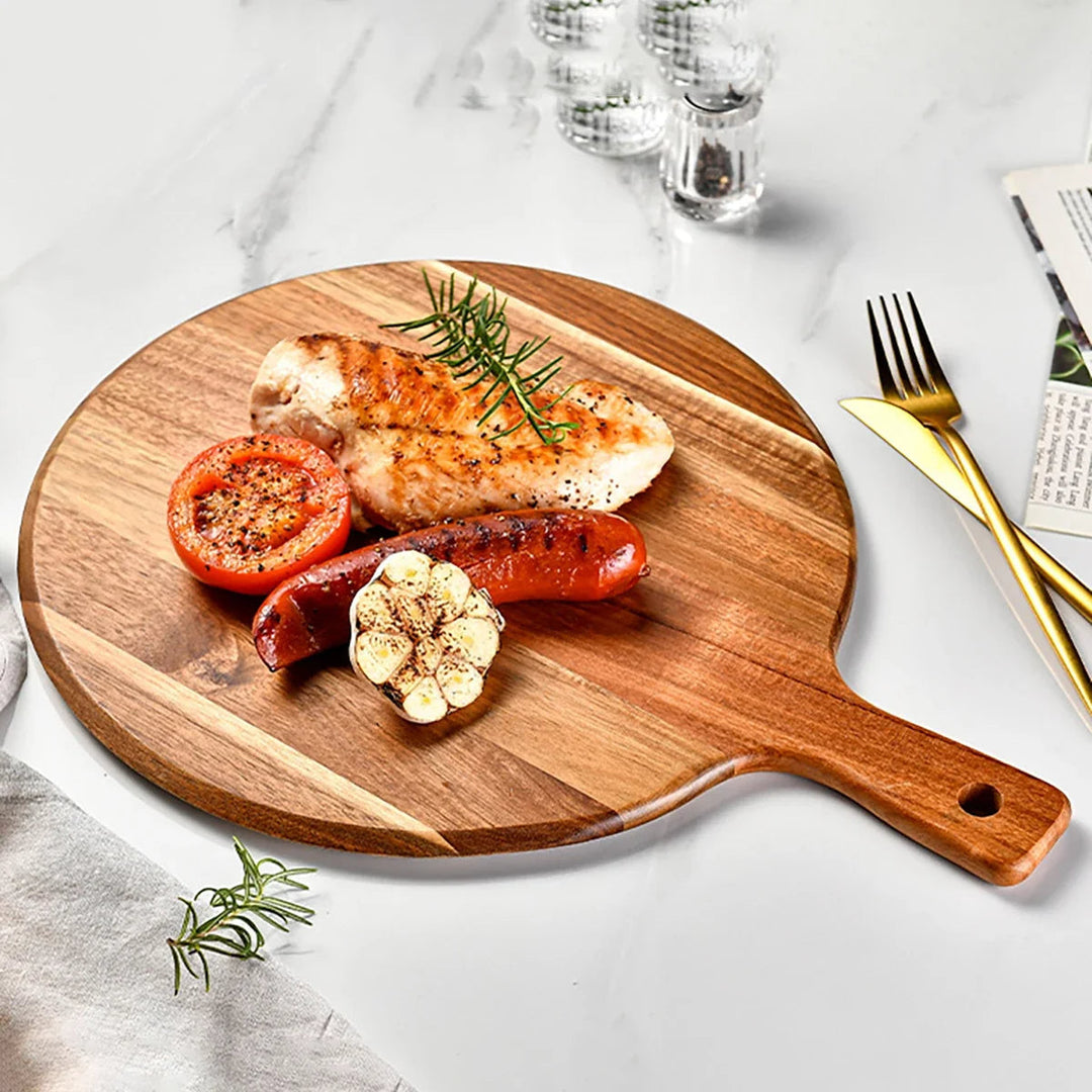 Round Cutting and Serving Board made of Acacia Wood - Sienna-State of Style