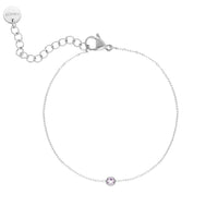 Round Gemstone Birthstone Bracelet-925 Silver-January-State of Style