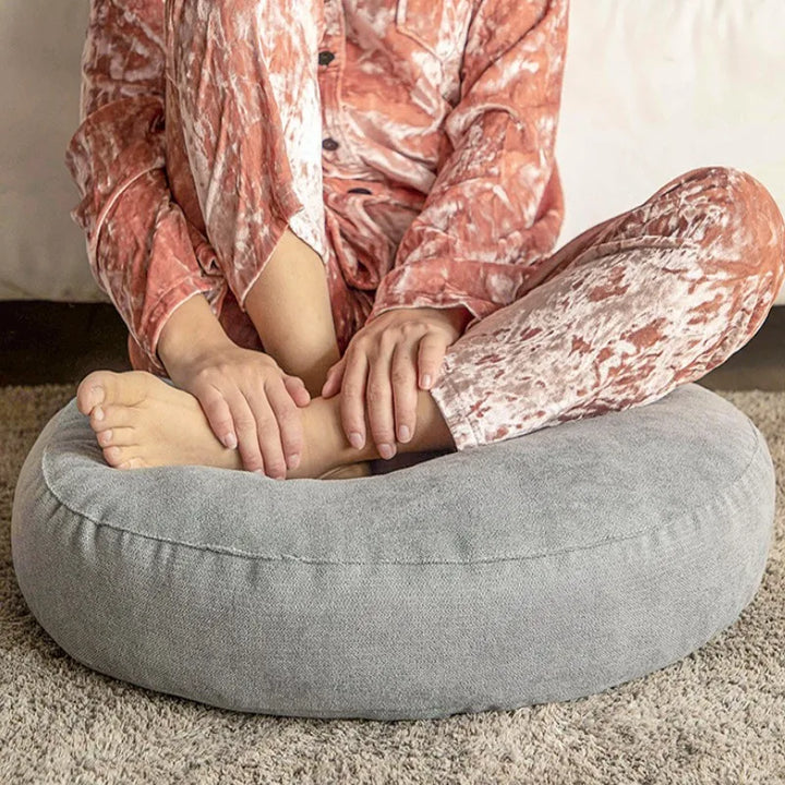 Round Meditation and Yoga Cushion - ZenCushion-Blue-42.03 cm-State of Style