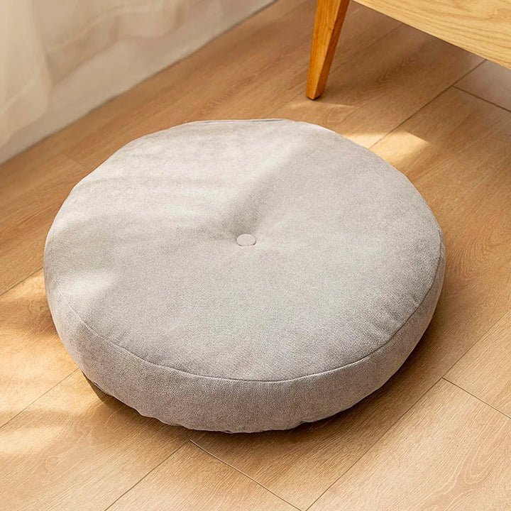 Round Meditation and Yoga Cushion - ZenCushion-Grey-42.03 cm-State of Style