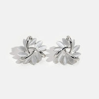 Round Opal Flower Stud Earrings in Gold - Amara-Gold-State of Style