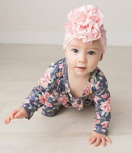 Soft baby turban hat with ruffles – Autumn Magic CuddleShine (Buy One Get One Free)
