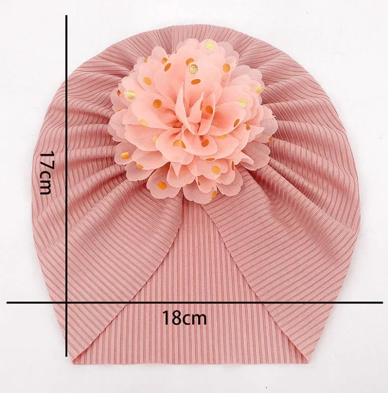 Soft baby turban hat with ruffles – Autumn Magic CuddleShine (Buy One Get One Free)