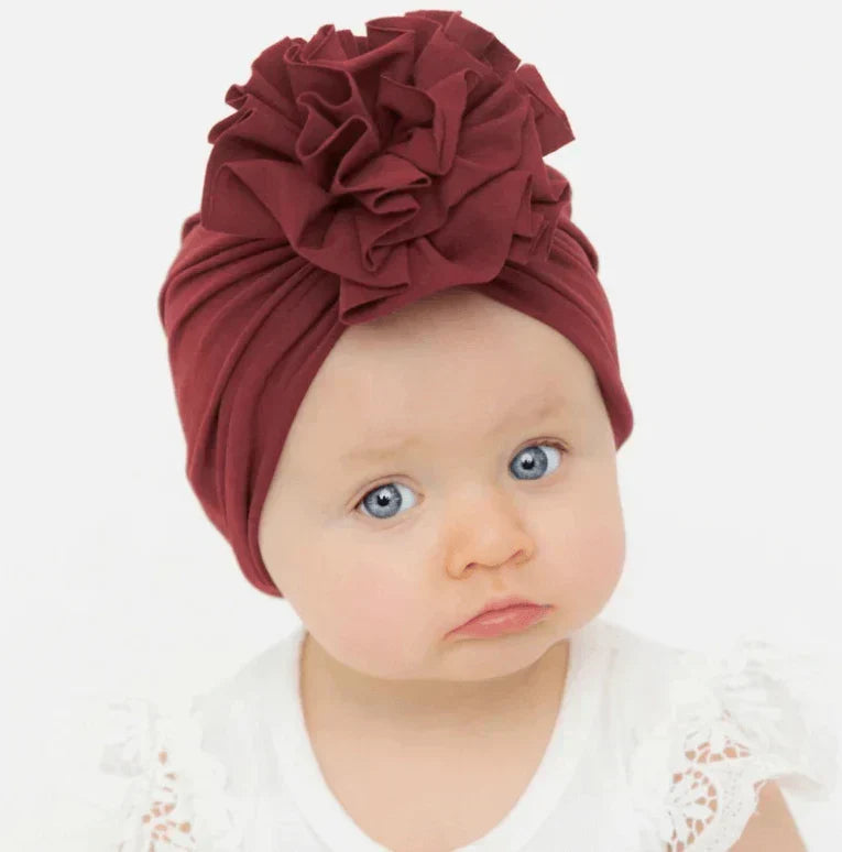 Soft baby turban hat with ruffles – Autumn Magic CuddleShine (Buy One Get One Free)