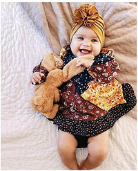 Soft baby turban hat with ruffles – Autumn Magic CuddleShine (Buy One Get One Free)