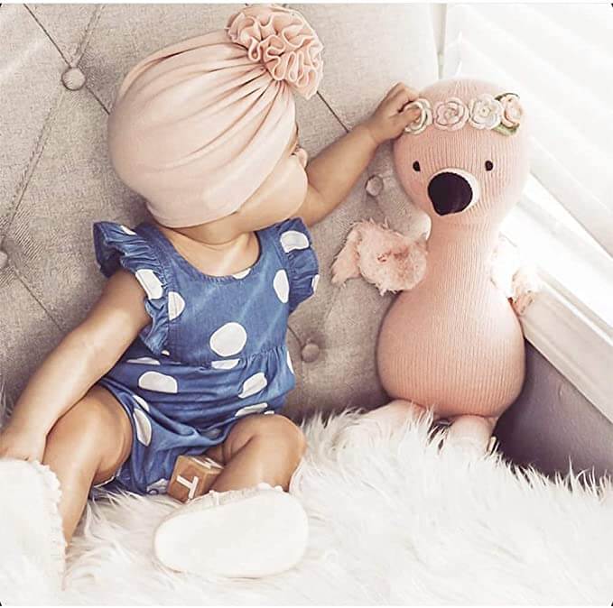 Soft baby turban hat with ruffles – Autumn Magic CuddleShine (Buy One Get One Free)