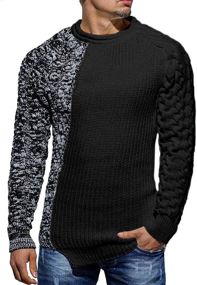 Rugged Men's Sweater – Damian-Black Grey-M-State of Style