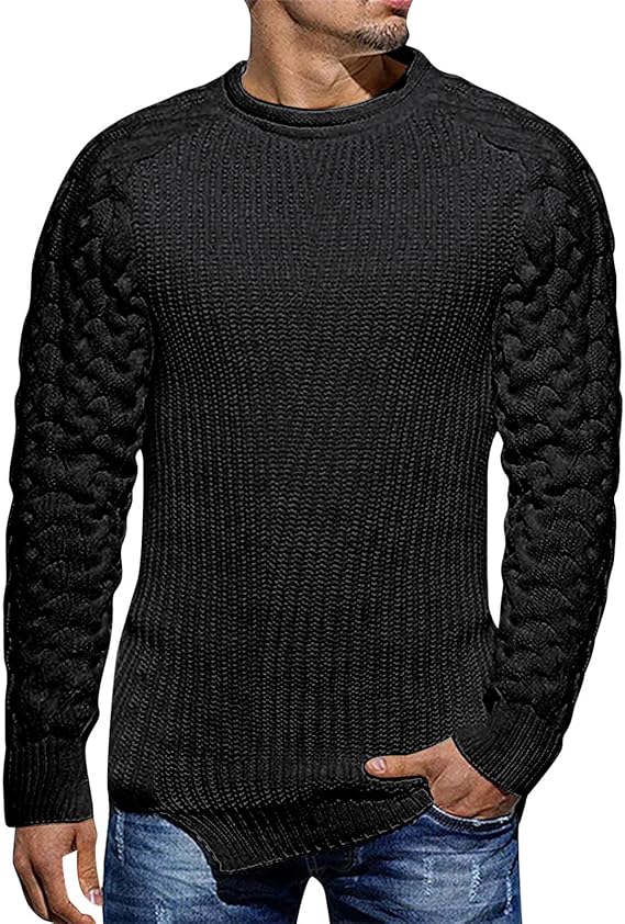 Rugged Men's Sweater – Damian-Black-M-State of Style