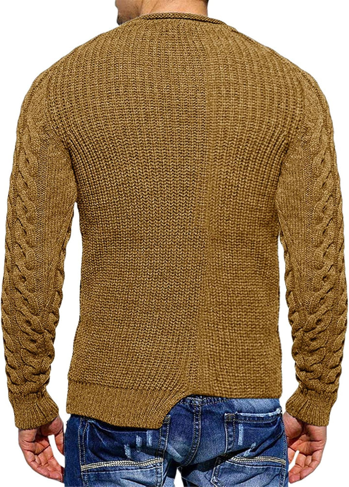 Rugged Men's Sweater – Damian-White Grey-M-State of Style