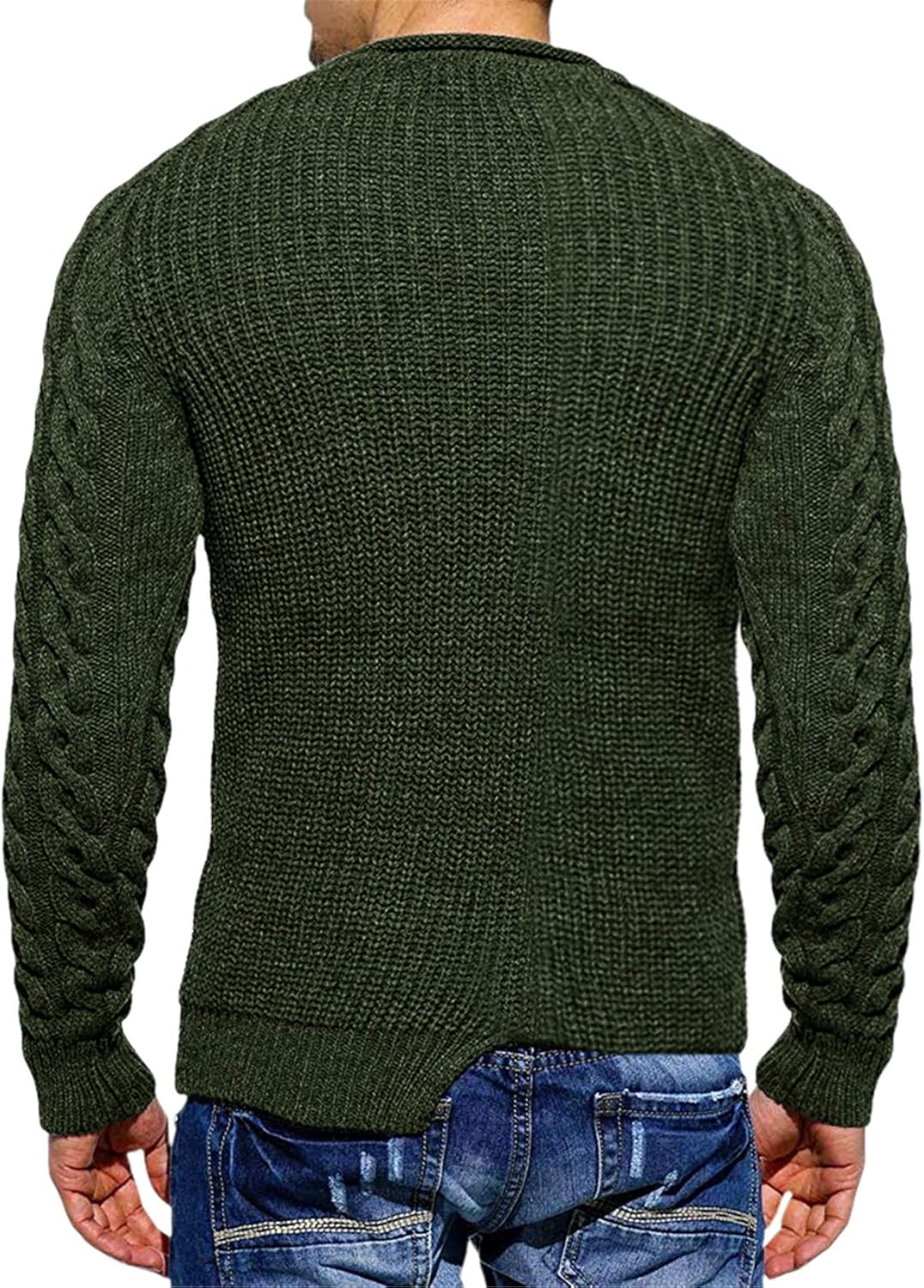 Rugged Men's Sweater – Damian-White Grey-M-State of Style