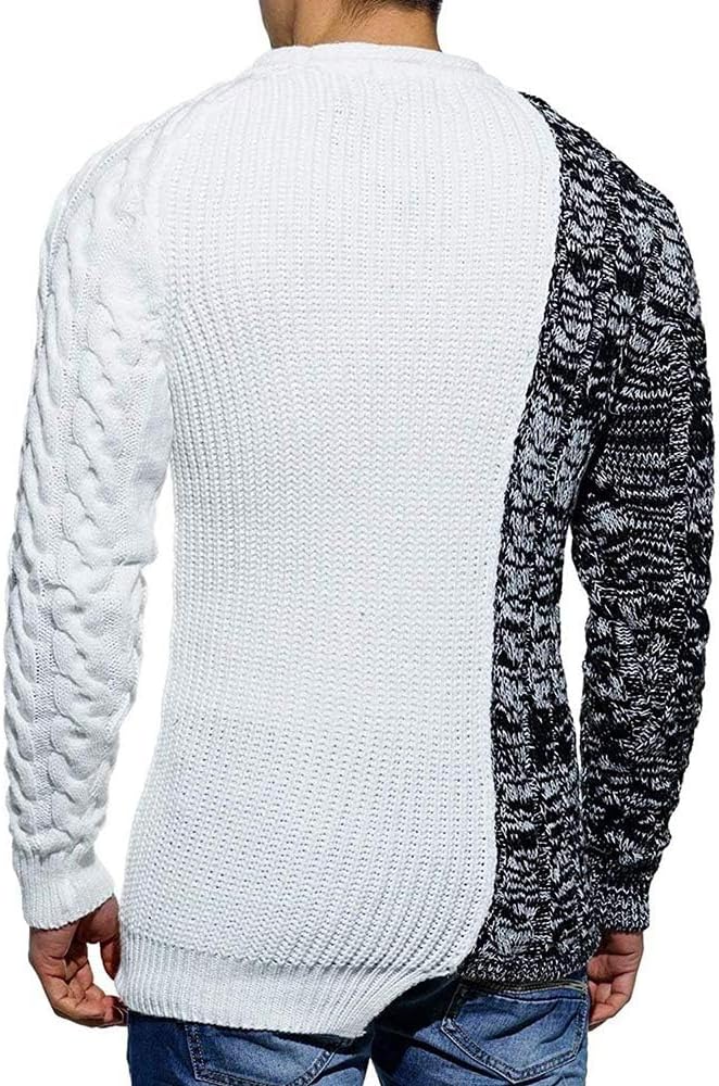 Rugged Men's Sweater – Damian-White Grey-M-State of Style