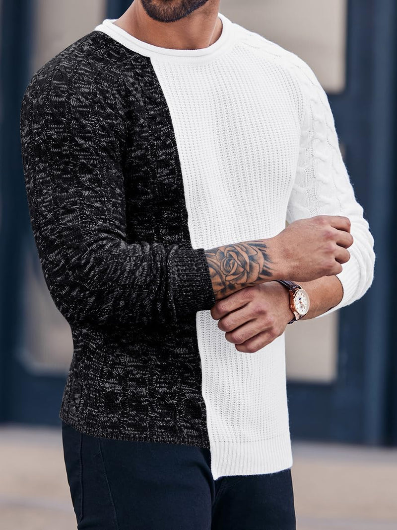 Rugged Men's Sweater – Damian-White Grey-M-State of Style
