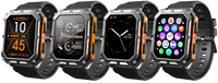 Rugged Smartwatch with Heart Rate Monitor & Step Tracker - EnduranceX-Black-State of Style