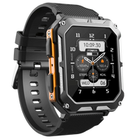 Rugged Smartwatch with Heart Rate Monitor & Step Tracker - EnduranceX-Black-State of Style