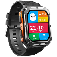 Rugged Smartwatch with Heart Rate Monitor & Step Tracker - EnduranceX-Black-State of Style