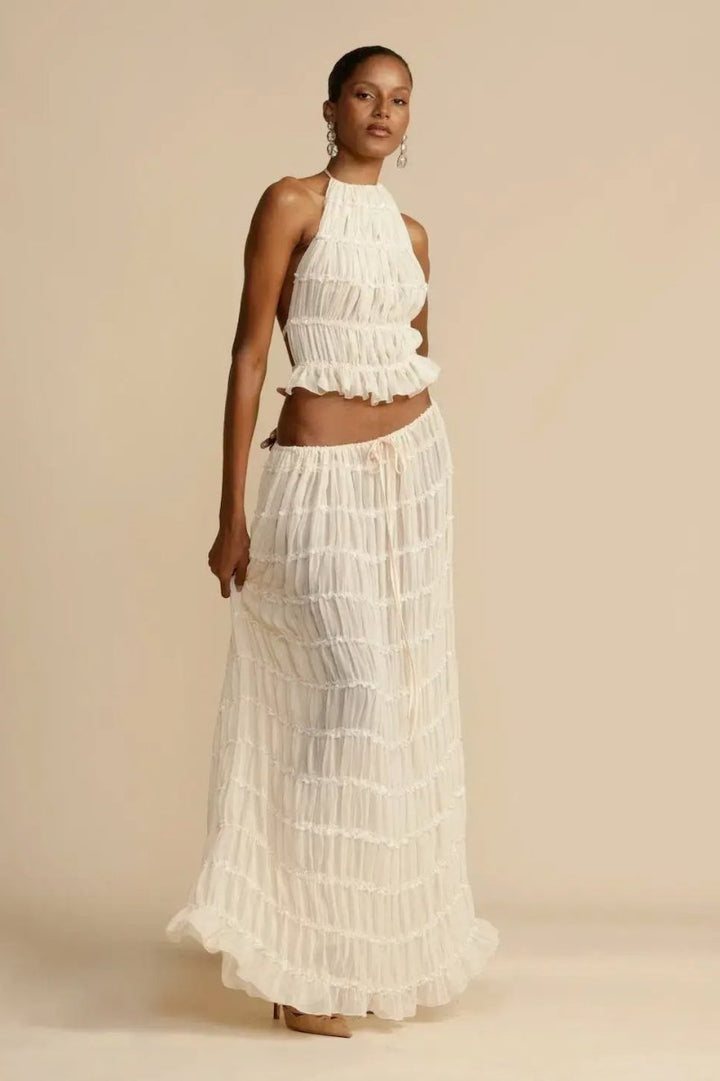 Rugless Chiffon Set – Calysta-White-S-State of Style