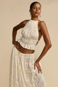 Rugless Chiffon Set – Calysta-White-S-State of Style