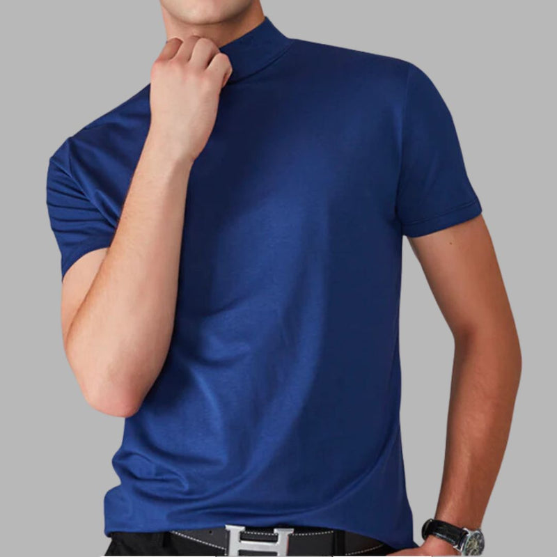Ryan Elegant High-Collar Shirt-Wine Red-S-State of Style